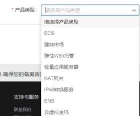 阿里云购买的域名进行备案应该选择什么产品类型