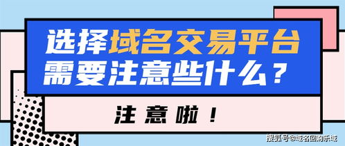 选择域名交易平台需要注意些什么